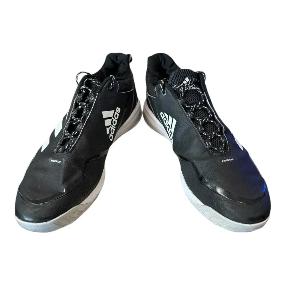 Adidas Icon 7 Turf Baseball Shoe's S23711 Black White Athletic Shoes Sneakers 15 - Picture 3 of 6